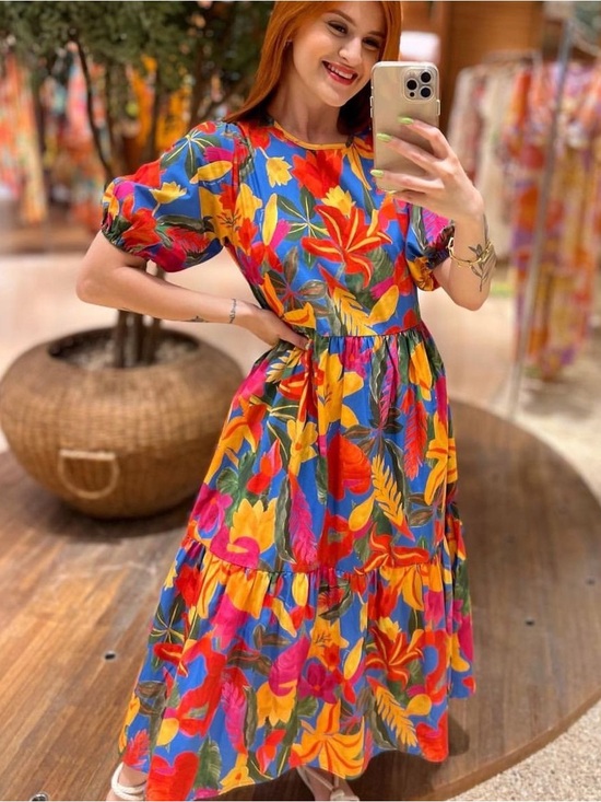 FARM Rio Dresses & Skirts - Farm Rio Tropical Flower Midi Dress